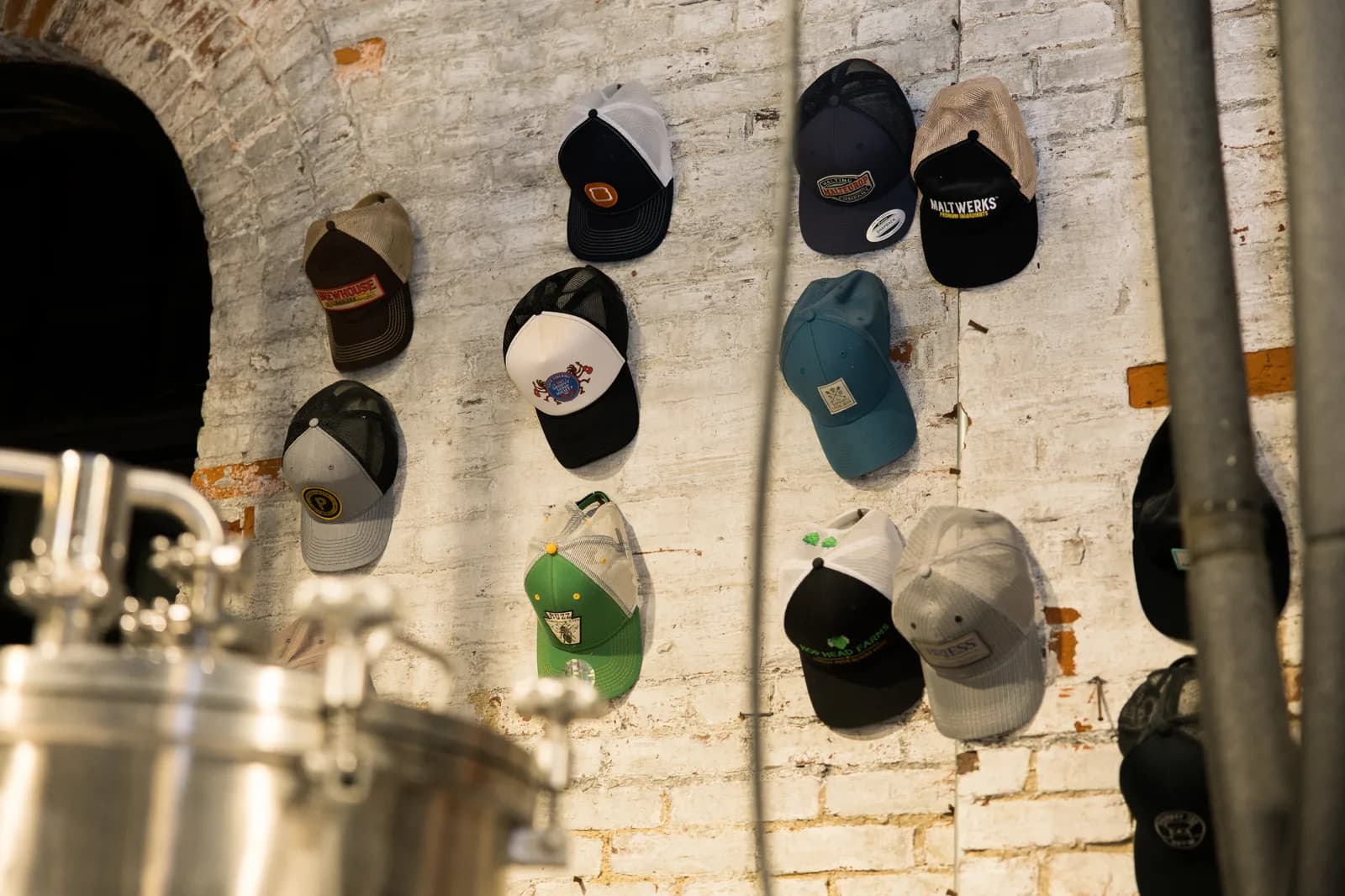 The hat wall above the tanks